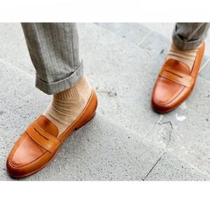 Rawls New San Penny Loafers Size 14 Tan Leather